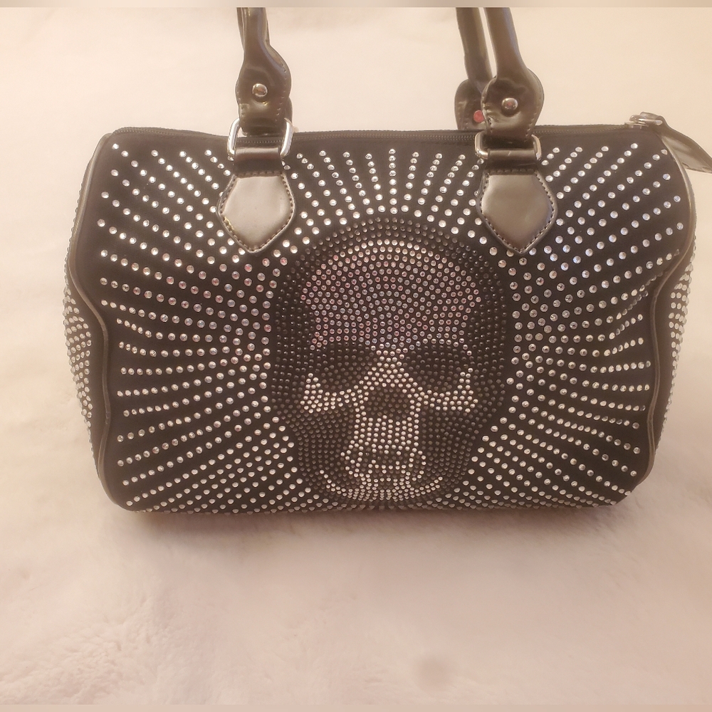 New Lany Rhinestone Skully Handbag - Picture 9 of 13